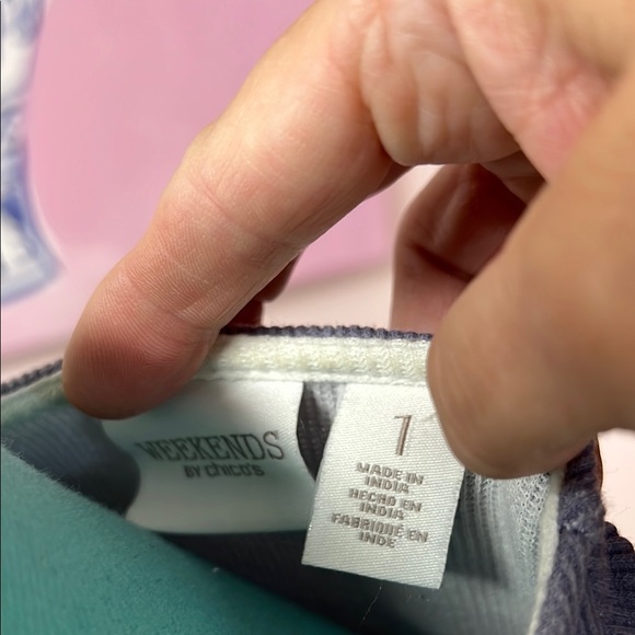 Chico's Gray and White Tree Print Long Sleeve Top - Picture 2 of 9